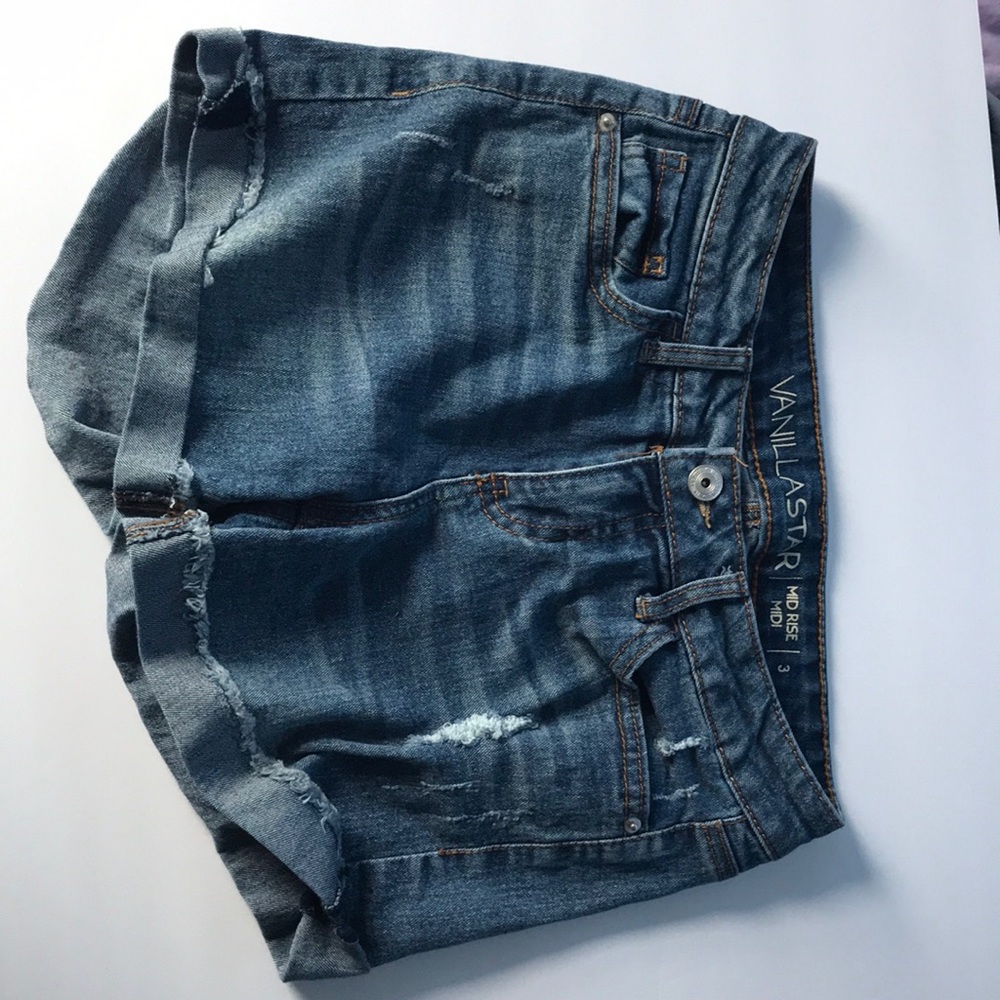 Blue Jean shorts mid rise midi 3